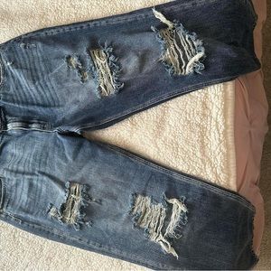 Woman’s KanKan Mom ripped non stretch crop relaxed jeans size 32 reg